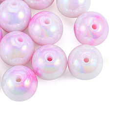 Two Tone Opaque Acrylic Beads&nbsp;SACR-T104-01B