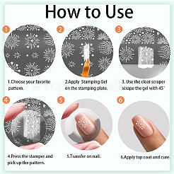 Stainless Steel DIY Nail Art Templates&nbsp;MRMJ-WH0092-123