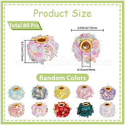 80Pcs Plastic Woven Beads&nbsp;FIND-SC0021-10