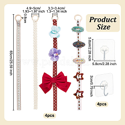 Polyester Bow Storage Wall Pendant Decoration&nbsp;HJEW-OC00107