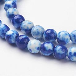 Synthetic Ocean White Jade Bead Strands&nbsp;G-J350-4mm-02