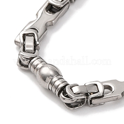 201 Stainless Steel Column & Rectangle Links Chain Necklace&nbsp;NJEW-F222-36P