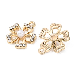 Alloy with Rhinestone and ABS Plastic Imitation Pearl Pendants&nbsp;FIND-Z111-03G