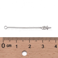 Anti-Tarnish Trendy Rhodium Plated 925 Sterling Silver Ear Threads&nbsp;STER-M088-26C