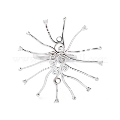 Rhodium Plated 925 Sterling Silver Adjustable Ring Components for Women&nbsp;STER-M092-08P