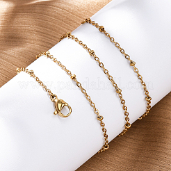 10Pcs 304 Stainless Steel Satellite Chains Necklaces&nbsp;MAK-BM0001-02