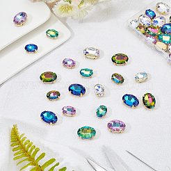 60Pcs 10 Style Oval Sew on Rhinestone&nbsp;DIY-UN0004-34