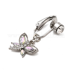 Brass Pave Clear Cubic Zirconia Clip on Belly Rings&nbsp;FS-WG683DA-11