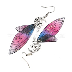 316 Surgical Stainless Steel Wing Dangle Earrings&nbsp;EJEW-TA00586