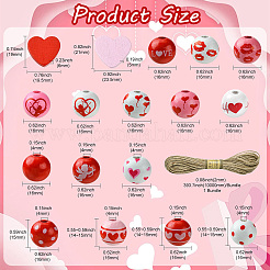 120pcs DIY Valentine's Day Pendant Decoration Making Kit&nbsp;DIY-CJ0002-28