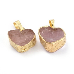 Natural Rose Quartz Pendants&nbsp;G-B012-13G-04
