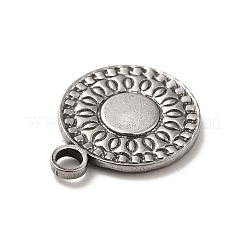 Tarnish Resistant 304 Stainless Steel Pendant Cabochon Settings&nbsp;STAS-I694-02P