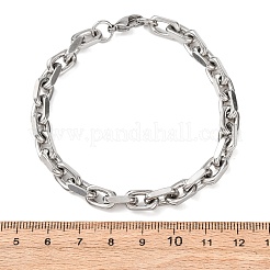 304 Stainless Steel Cable Chain Bracelets for Women Men&nbsp;LS-BJEW-F529-04P