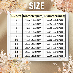 14Pcs 7 Styles 201 Stainless Steel Grooved Finger Ring Settings&nbsp;STAS-SC0010-66