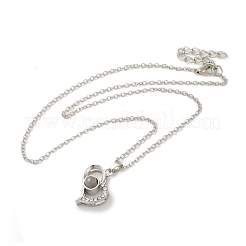 I Love You in 100 Languages Glass Projection Necklace&nbsp;NJEW-M204-01E-P