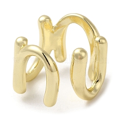 Brass Open Cuff Rings&nbsp;RJEW-Q778-10G