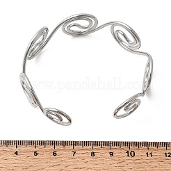 304 Stainless Steel Cuff Bangles for Women&nbsp;BJEW-Z150-01P-01