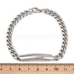 304 Stainless Steel Cuban Link Chain Bracelets for Men Women&nbsp;BJEW-G766-05P-01
