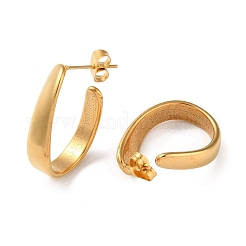 Ion Plating(IP) 304 Stainless Steel Teardrop Stud Earrings&nbsp;EJEW-H127-09G