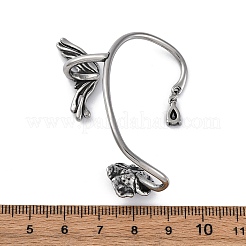 316 Surgical Stainless Steel Black Cubic Zirconia Cuff Earrings&nbsp;EJEW-E300-27AS-01
