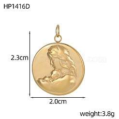 Religion 304 Stainless Steel Pendants&nbsp;STAS-OY005-74G