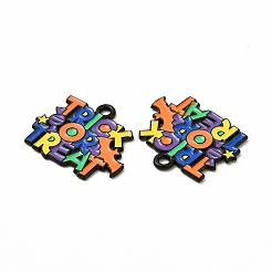 Rack Plating Alloy Enamel Pendants&nbsp;FIND-G054-19EB