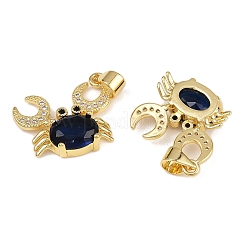 Brass Micro Pave Cubic Zirconia Pendants&nbsp;KK-A257-18G