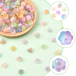 200Pcs Transparent Glass Beads Caps&nbsp;GLAA-PA0001-21
