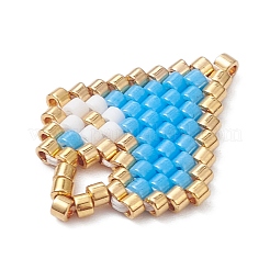 Beaded Heart Charms&nbsp;PALLOY-MZ01147-02