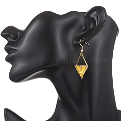 Rhombus Glass Dangle Earrings&nbsp;EJEW-MZ00640