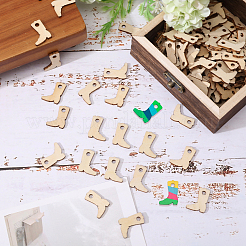 160Pcs Wood Pendants&nbsp;WOOD-CA0001-79B