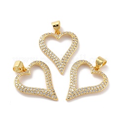 Rack Plating Brass Micro Pave Cubic Zirconia Pendants&nbsp;KK-A160-04G