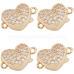 6Pcs Brass Micro Pave Clear Cubic Zirconia Box Clasps&nbsp;KK-BBC0019-67