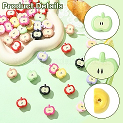 20Pcs Opaque Acrylic Beads&nbsp;OACR-YW0003-58
