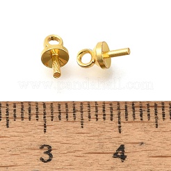Brass Cup Pearl Peg Bails Pin Pendants&nbsp;KK-H506-10B-G