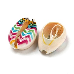 Printed Natural Shell Beads&nbsp;BSHE-G037-01L