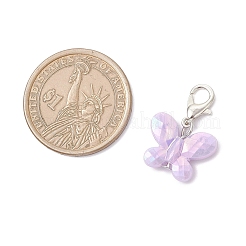 Opaque Acrylic Imitation Pearl Butterfly Pendant Decorations&nbsp;HJEW-JM03920-02