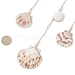 Electroplate Sea Shell Hanging Ornaments&nbsp;HJEW-JM04538