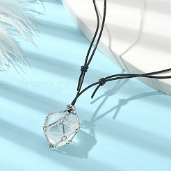 Brass Macrame Pouch Empty Stone Holder for Pendant Necklaces Making&nbsp;NJEW-JN04547-02