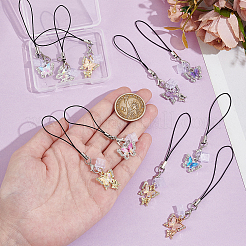 10Pcs Alloy Rhinestone and Resin Mobile Straps&nbsp;PALLOY-OC00038