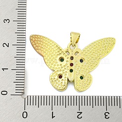 Real 18K Gold Plated Brass Micro Pave Cubic Zirconia Pendants&nbsp;KK-R159-08B-G