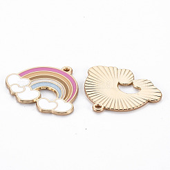 Rack Plating Alloy Enamel Pendants&nbsp;ENAM-S126-040-NR