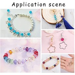 Spray Painted Crackle/Electroplate Glass Beads&nbsp;GLAA-PH0007-42