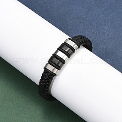 Braided Leather Cord Bracelets for Men&nbsp;BJEW-Z081-11P-02
