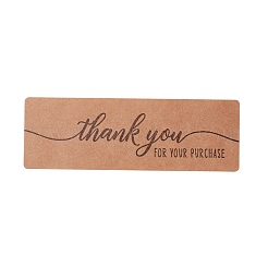 Rectangle Thank You Theme Paper Stickers&nbsp;DIY-B041-33A
