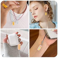 15Pcs Oval Imitation Food Opaque Resin Pendants&nbsp;RESI-YW0005-07