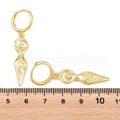 Brass Hoop Dangle Earrings&nbsp;EJEW-G471-47G-01