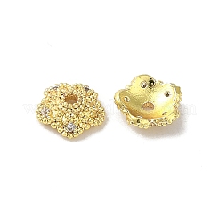 Rack Plating Brass Beads Caps&nbsp;KK-B088-04A-G