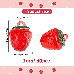 40Pcs Resin Imitation Fruit Pendants&nbsp;RESI-SC0003-18