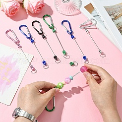 10Pcs 5 Colors Aluminum Climbing Carabiners&nbsp;AJEW-YW0001-22